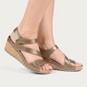 D-1247 metál bronz szandál