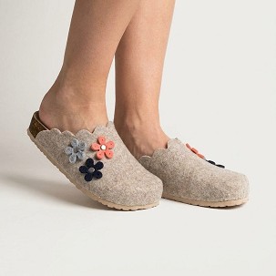 FIORI krém szobapapucs 39