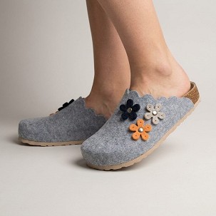 FIORI szürke szobapapucs 40